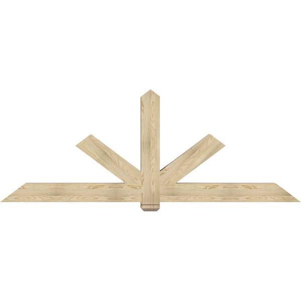 Ekena Millwork Kennewick Rough Sawn Timber Gable Bracket, Douglas Fir, 96"W x 36"H x 6"D x 6"F, 9/12 Pitch GBW096X36X0606KEN00RDF - main